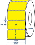 4x22 x 2x22 Pantone Yellow Thermal Transfer Labels X114105