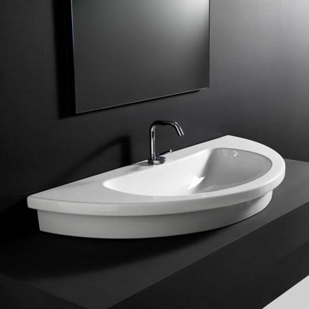 White Drop in Bathroom Sink A1266