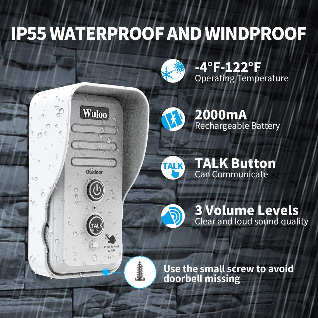 Wireless Intercom Doorbell Chime (1T2 White) X1583