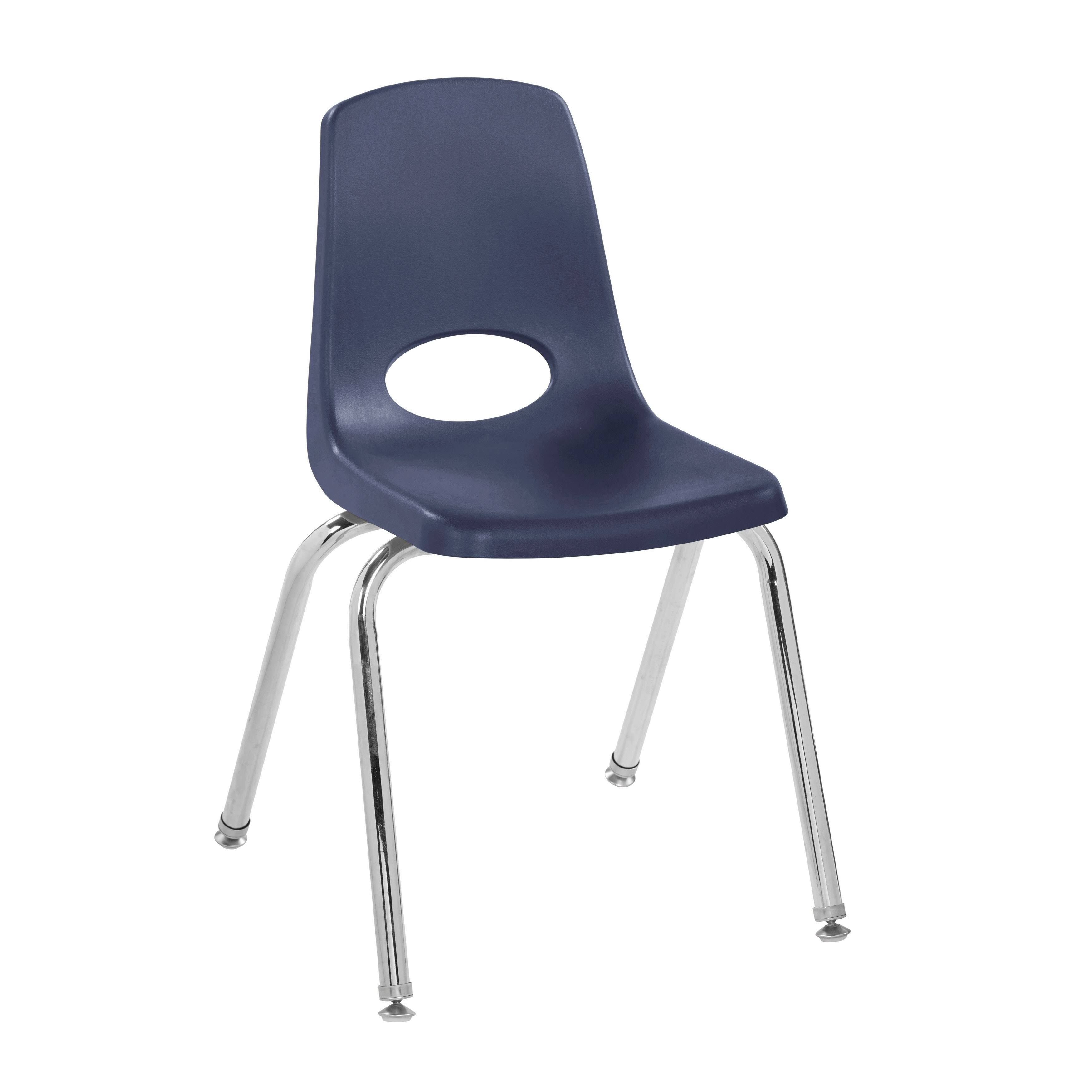 Navy Stack Chair with Swivel Glides, 6-Piece Set M6287