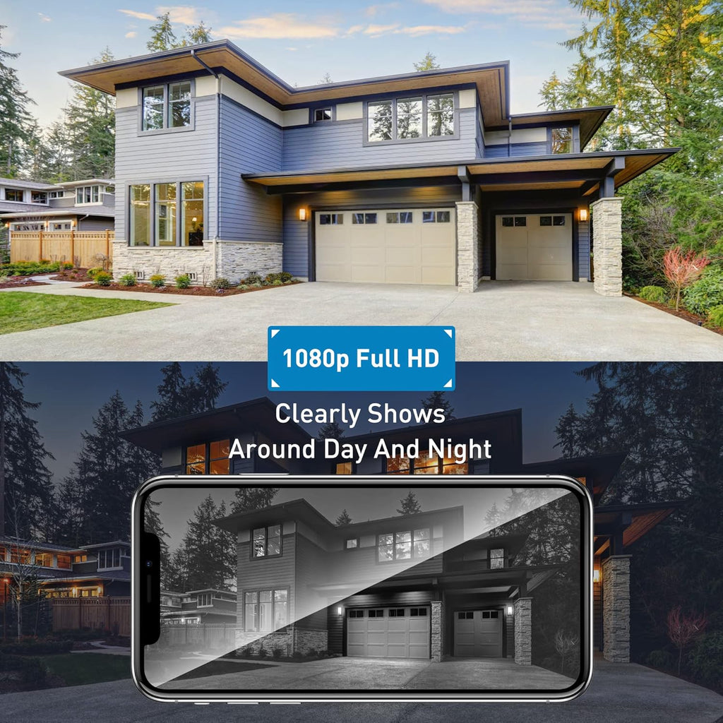 Wireless Security Camera Outdoor with Floodlight, IP66 Waterproof I182