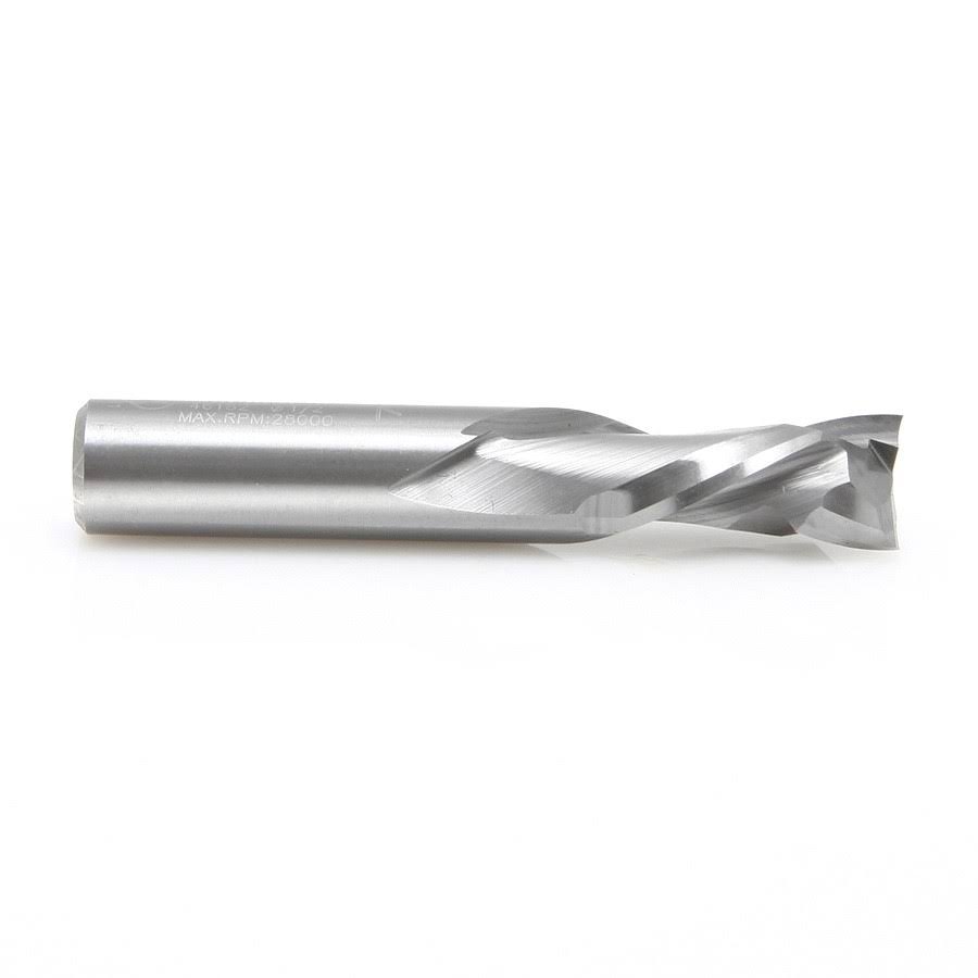 Solid Carbide Compression Spiral 1/2 Dia x 1-5/8 x 1/2 inch Shank N13394
