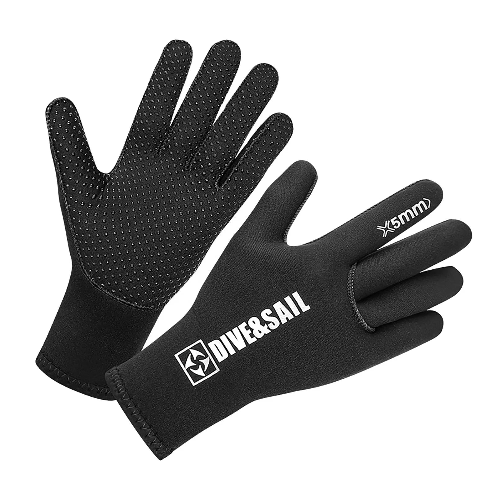 5mm Neoprene Five Finger Wetsuit Gloves V81876