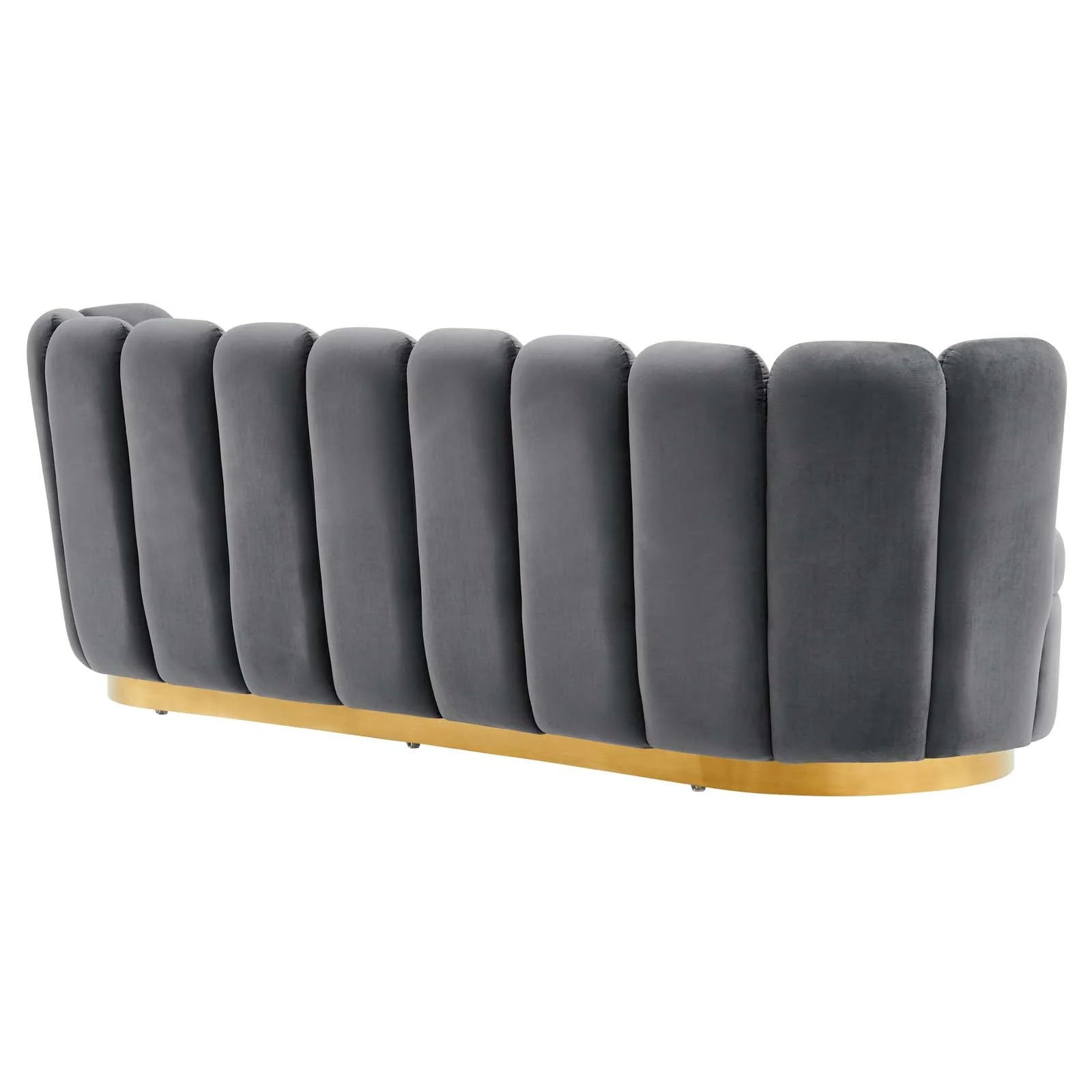 Gray Performance Velvet Sofa R53278