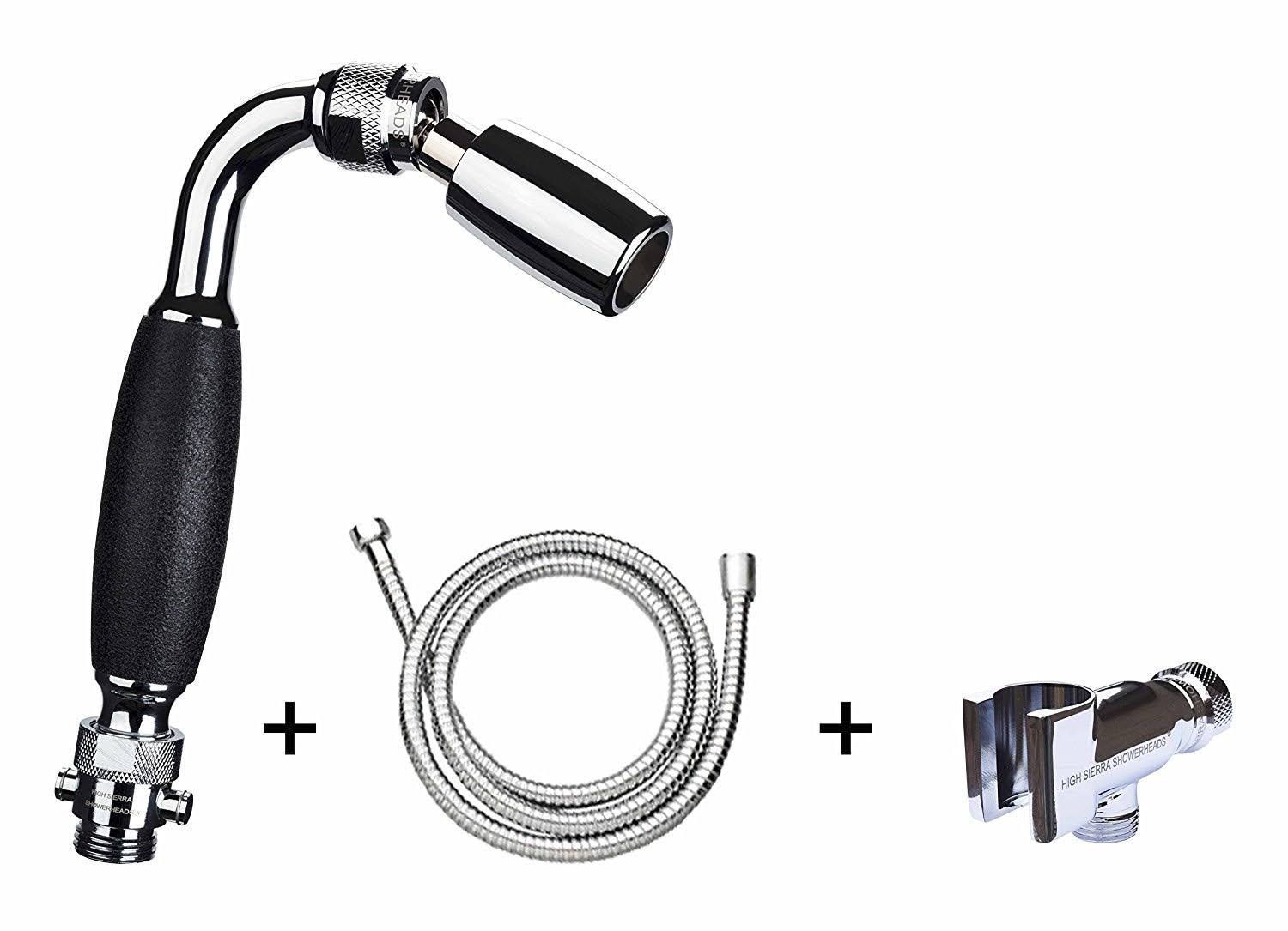 High Sierra Solid Metal Handheld Shower Head Kit with Slip-Free Grip E576