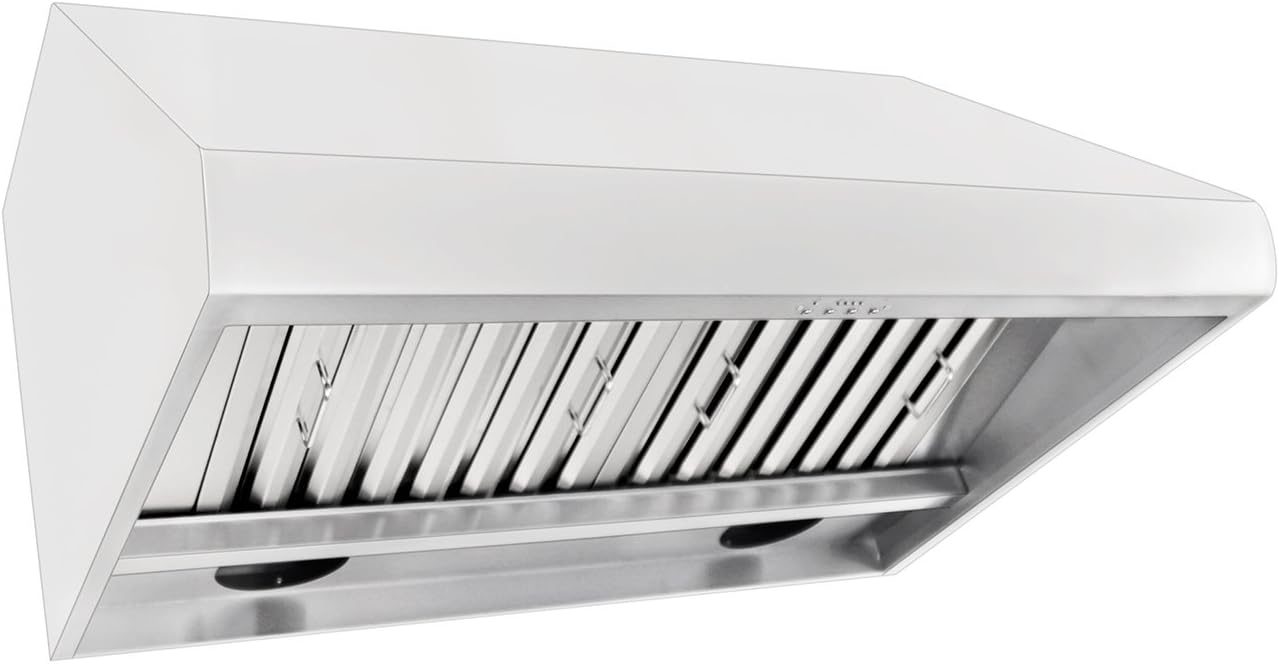 4 Speed Wall/Under Cabinet Range Hood, 2000 Max CFM, Stainless Baffle Filters, 30 36 42 48 54 60 inch O367287