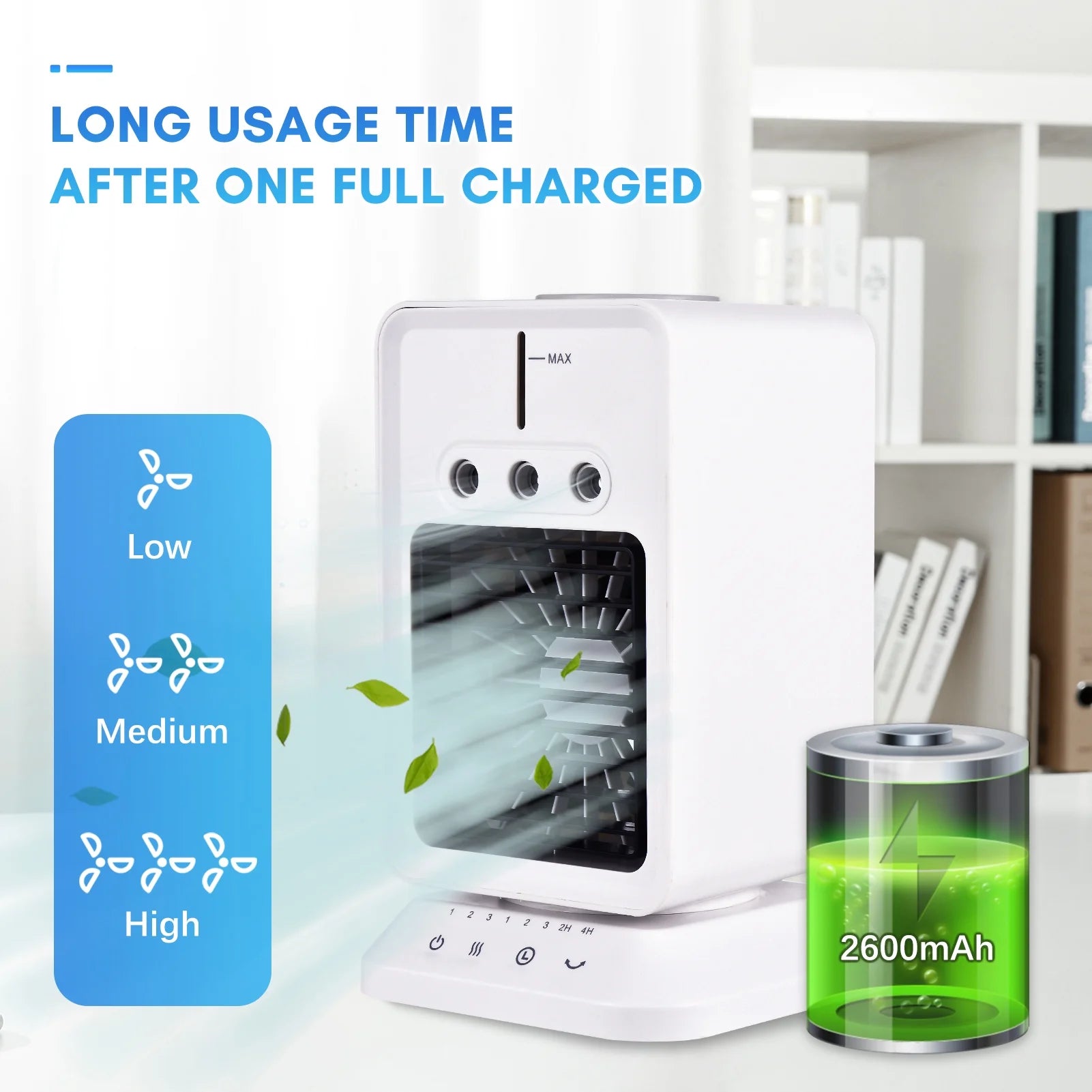 Portable USB Evaporative Air Cooler Fan with 3 Wind Speeds V765734