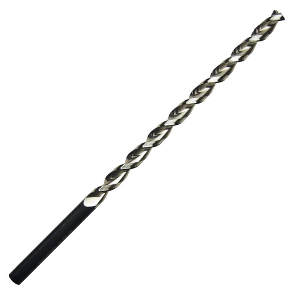 19/64x22 HSS 130° Point Parabolic Flute Extra Length Drill, Nitrided Lands, 210mm LOC, 305mm OAL P266