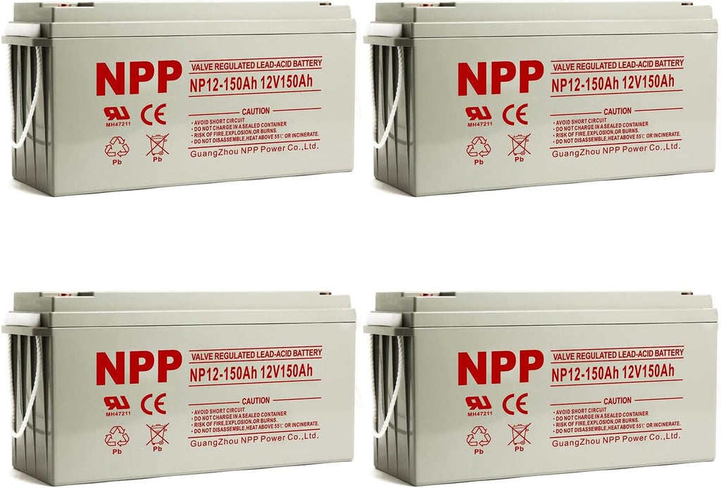 12V 150Ah AGM Deep Cycle Battery 4 Pack M45203