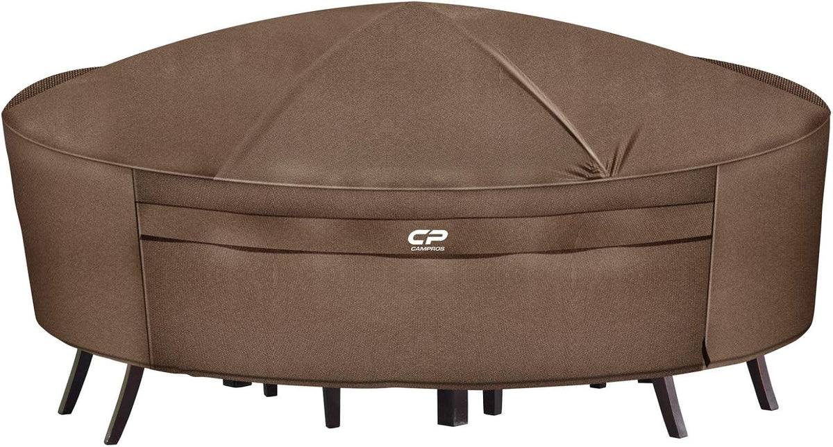 Beige Round Patio Furniture Cover T20931