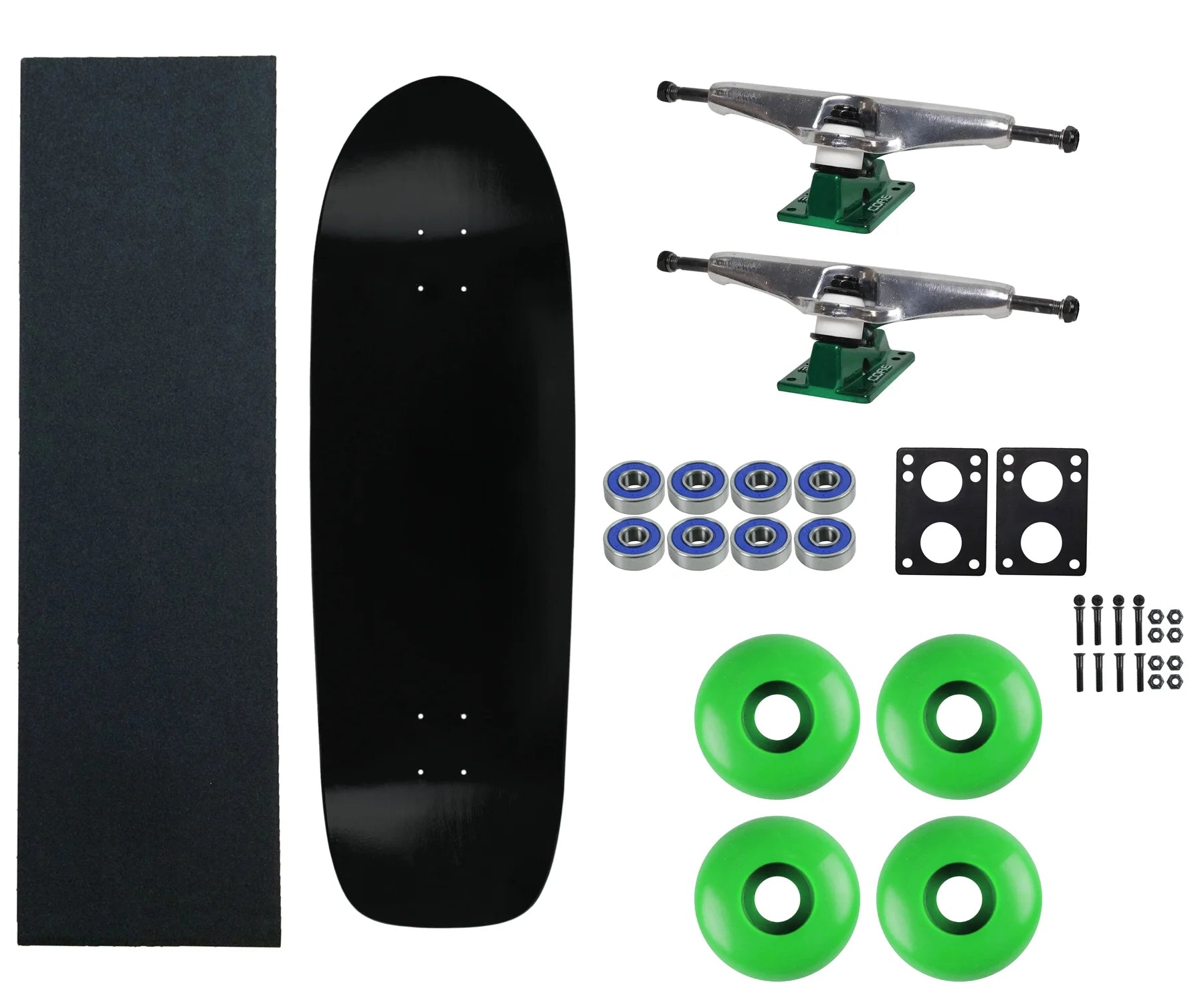 Black 33" Skateboard Complete with Trucks and Wheels J656