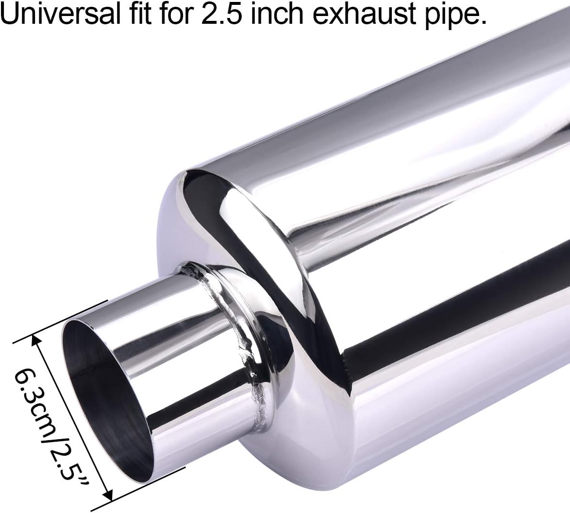 Stainless Steel Exhaust Tip, 18.5" Length, 2.5'' Inlet 4'' Outlet, Pack of 2 F12152