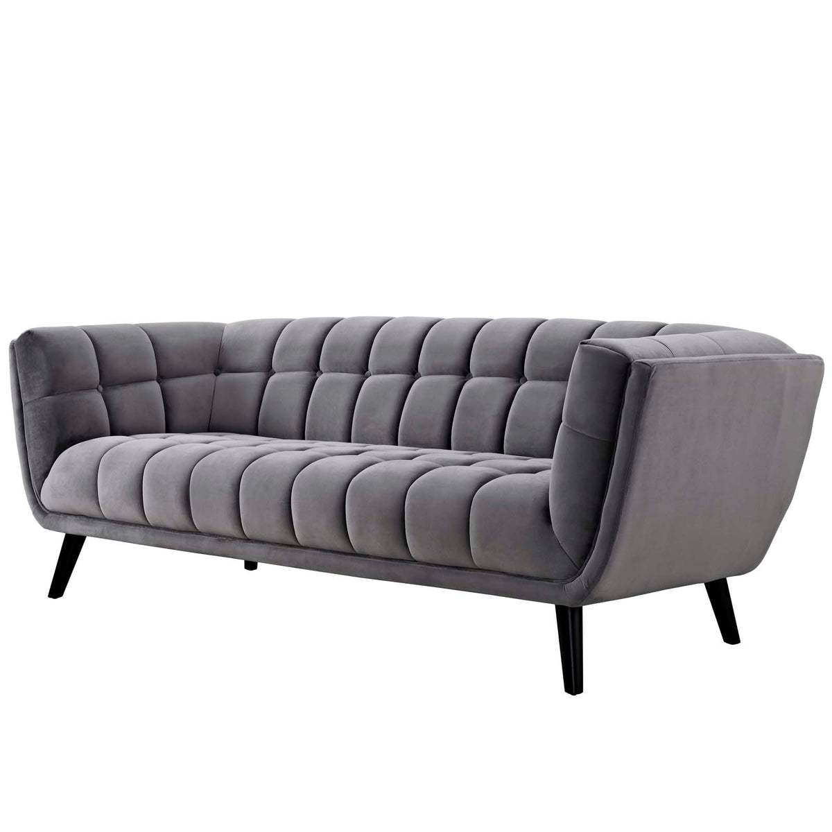 Grey Velvet Armchair and Sofa Set U602541