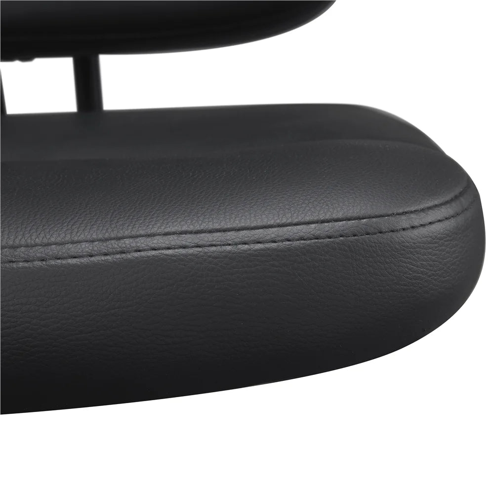 Black Faux Leather Adjustable Armless Office Chair K5170