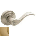 Left Hand Keyed Entry Door Lever Set with Lifetime PVD Satin H395