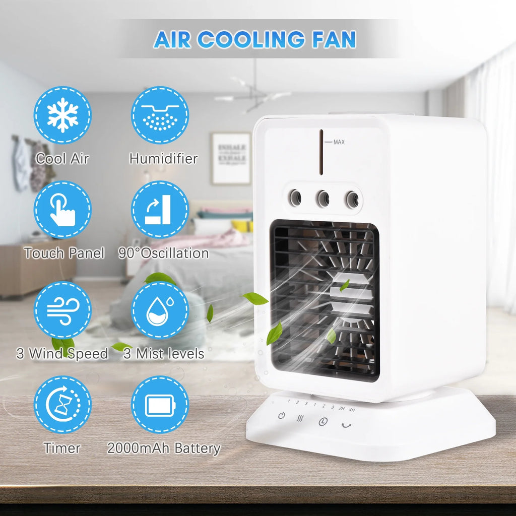 Portable USB Evaporative Air Cooler Fan with 3 Wind Speeds V765734