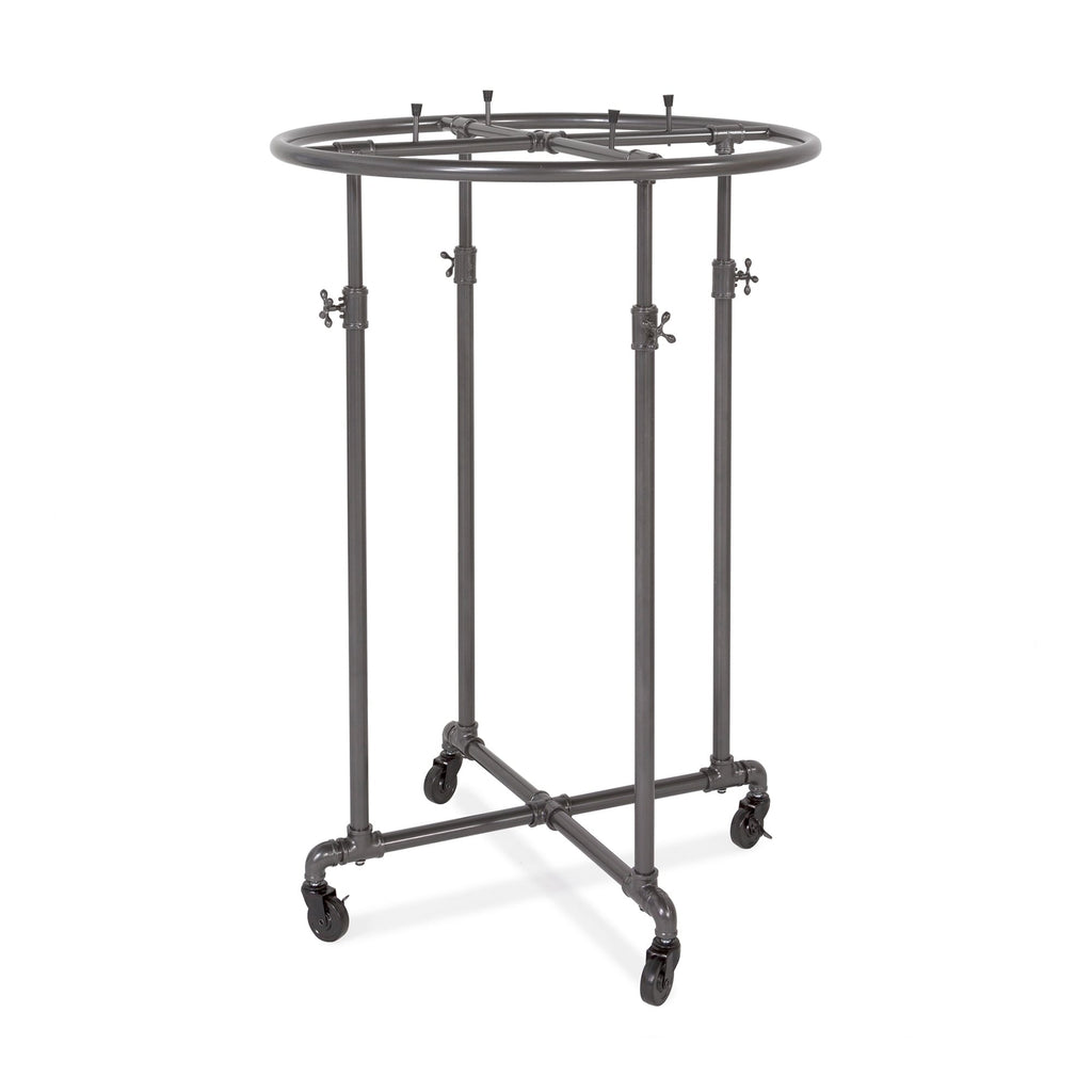 36" Round Garment Rack, Adjustable Height Y7116