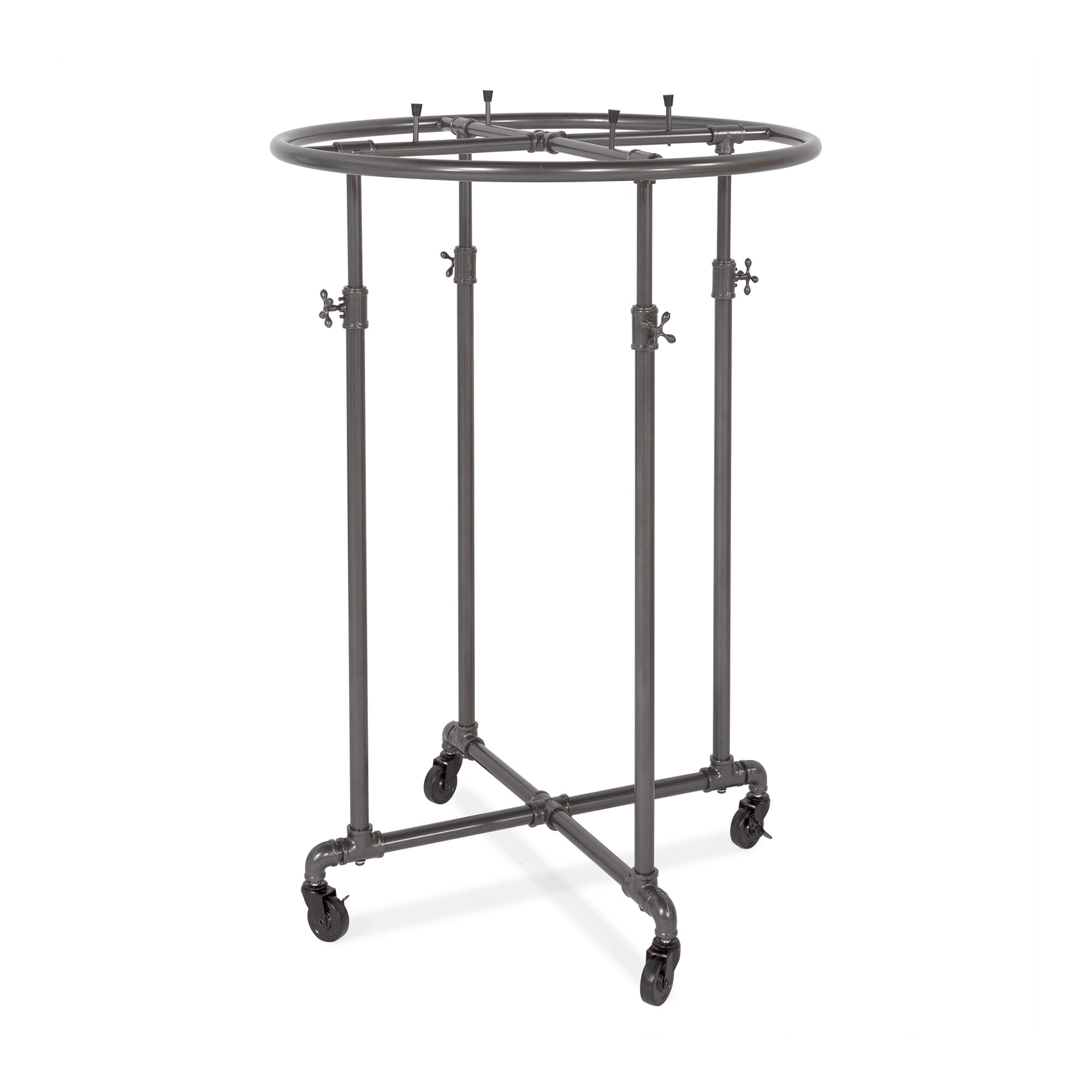 36" Round Garment Rack, Adjustable Height Y7116