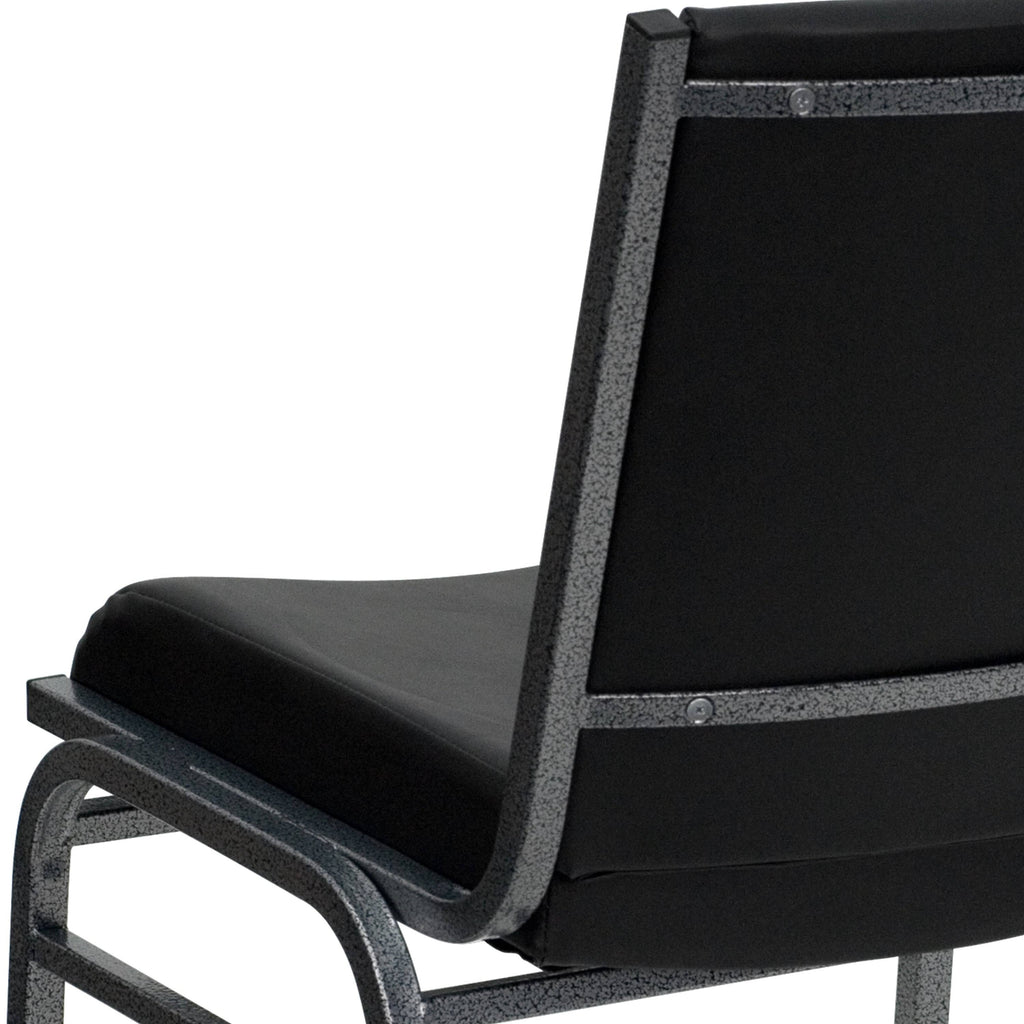 Black Patterned Fabric Stack Chair E487