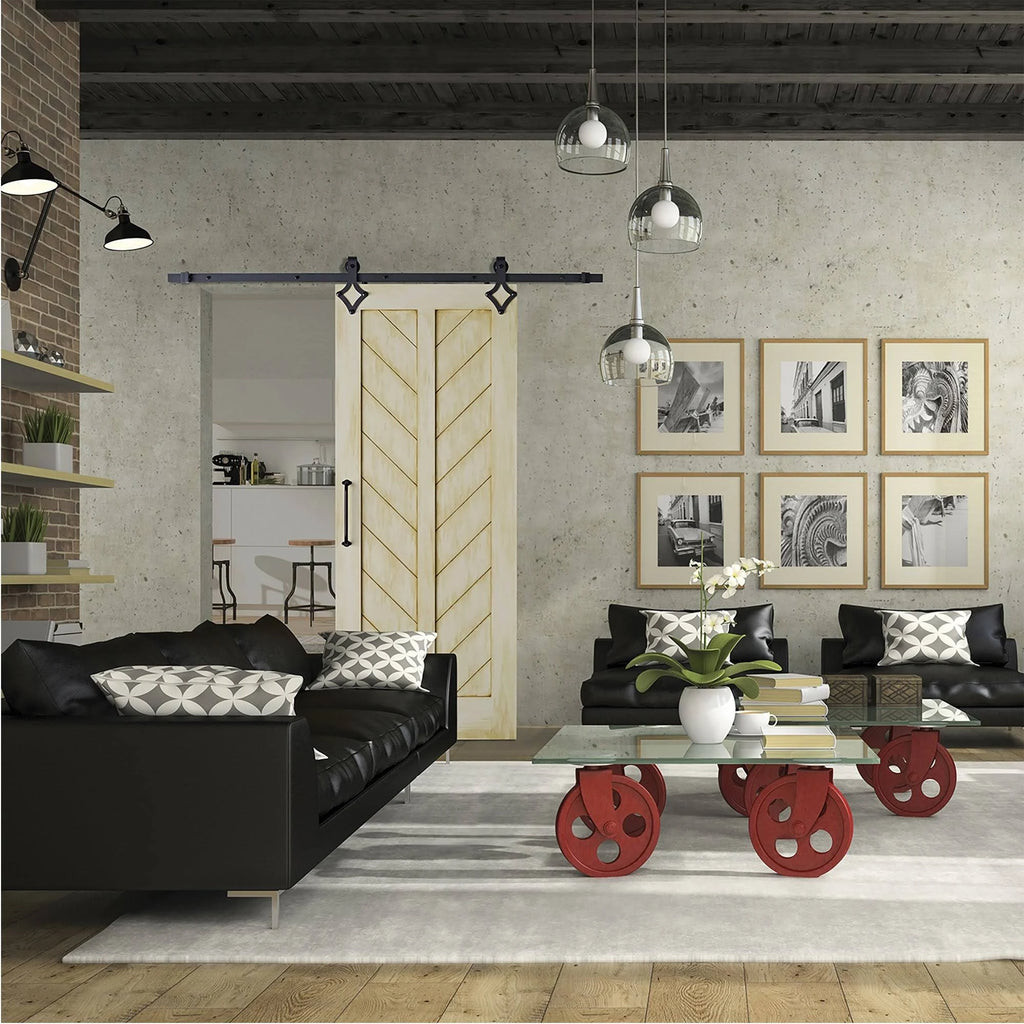 MDF Primed White Interior Barn Door Slab Y3506