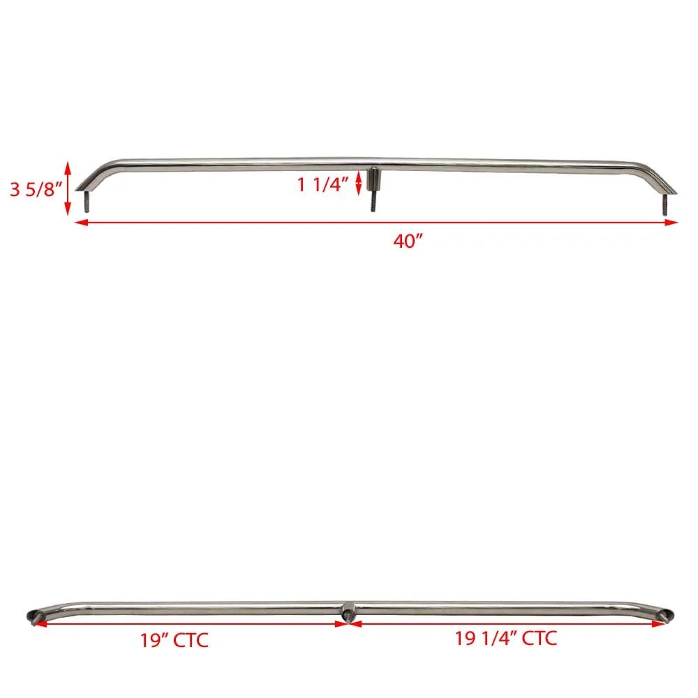 40 x 3 5/8 Inch Stainless Steel Grab Rail X175