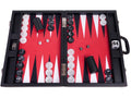 21-Inch Tournament Backgammon Set with Black Case and Red Field T437089