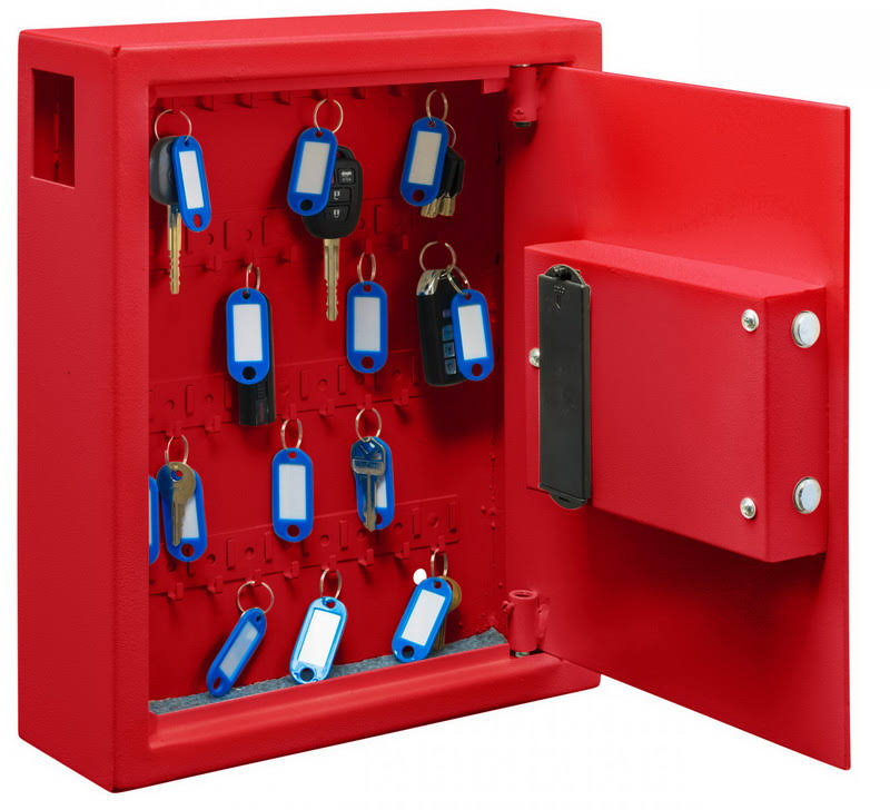 Red Steel Digital Lock Key Cabinet R135
