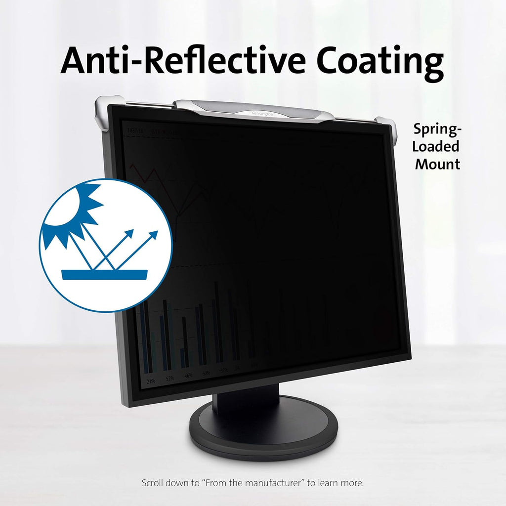 Black Privacy Screen for 22-Inch to 24-Inch Widescreen Monitors F525922