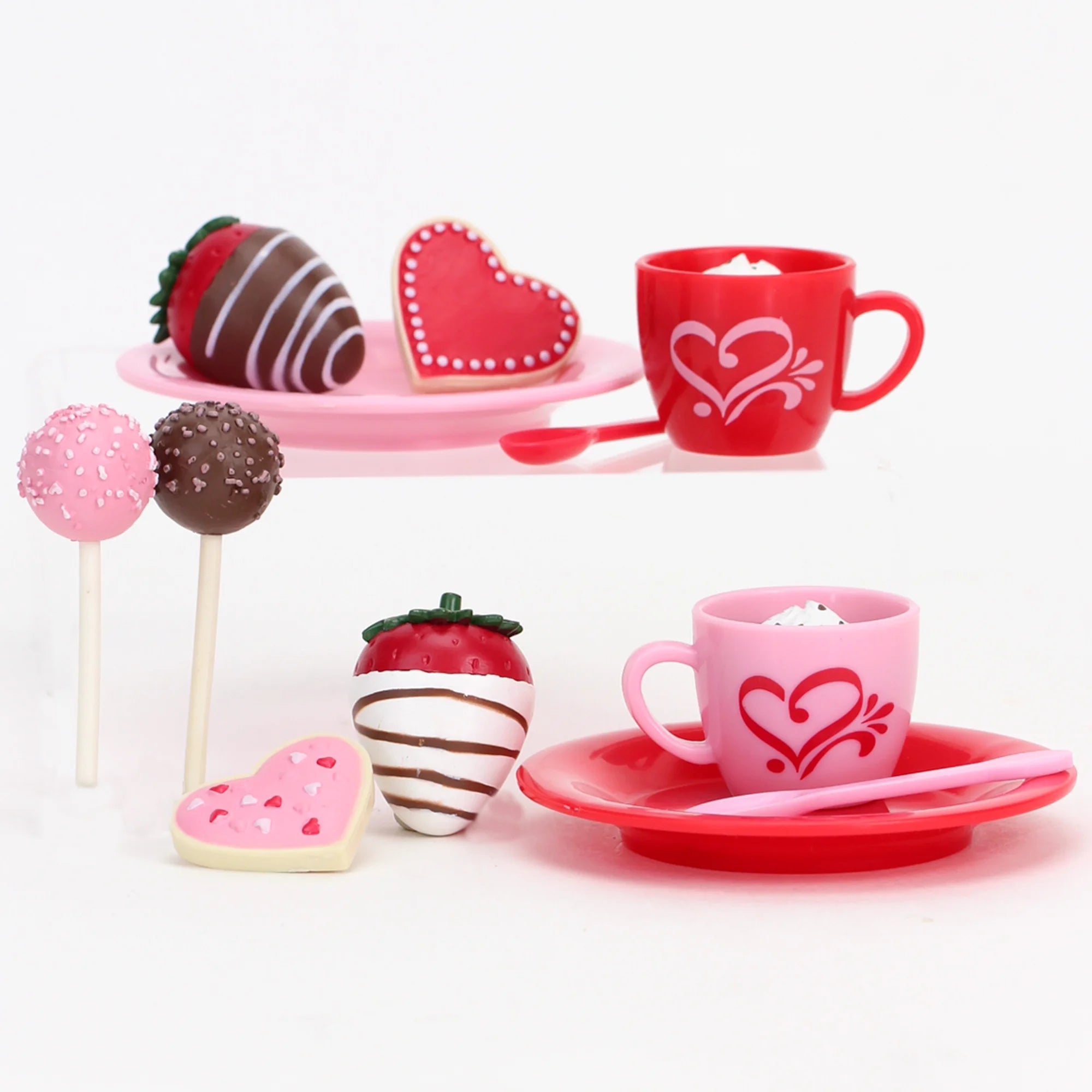 Red/Pink Dessert Set for 18 Inch Dolls U406