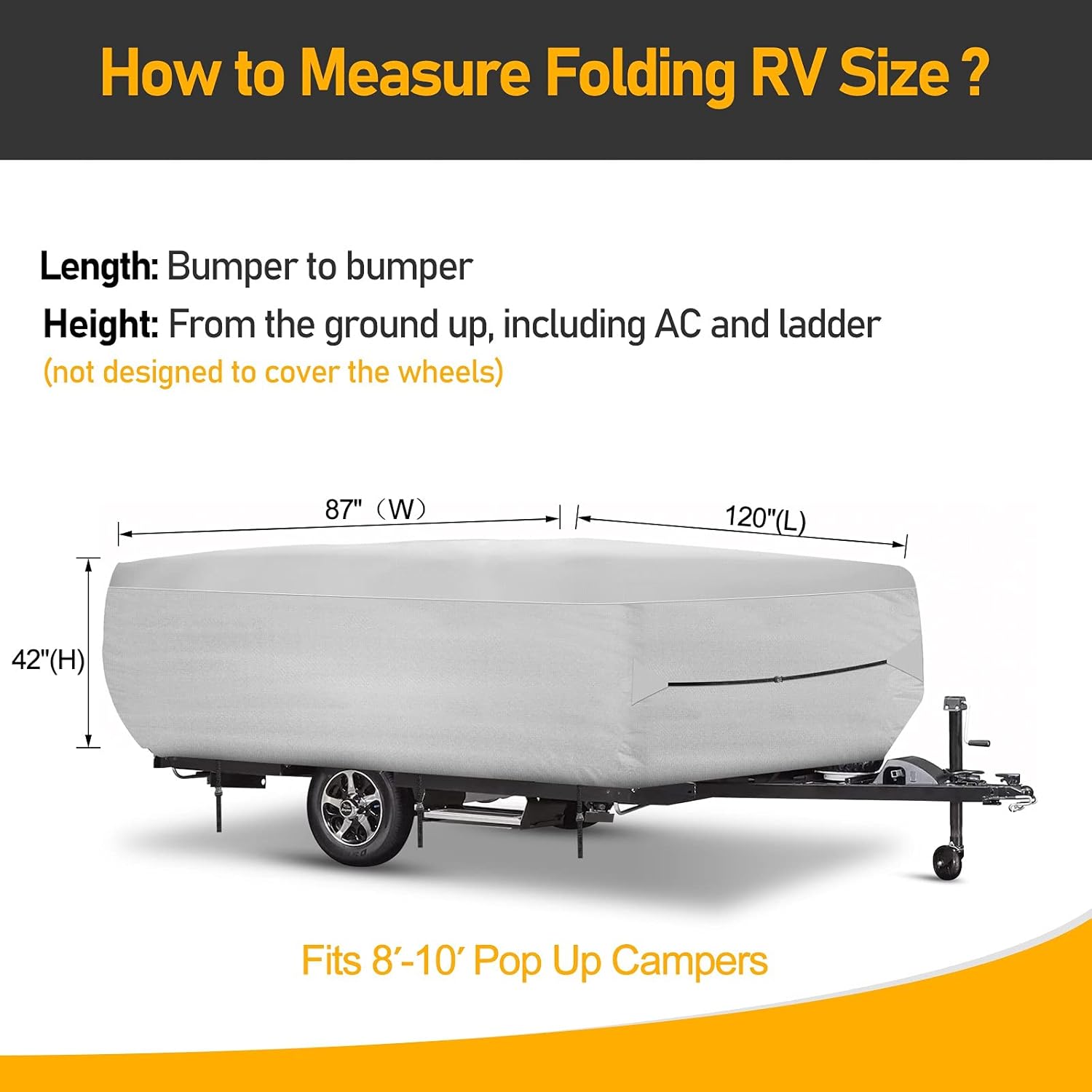 500D Oxford Waterproof Pop-up Camper Cover S48697