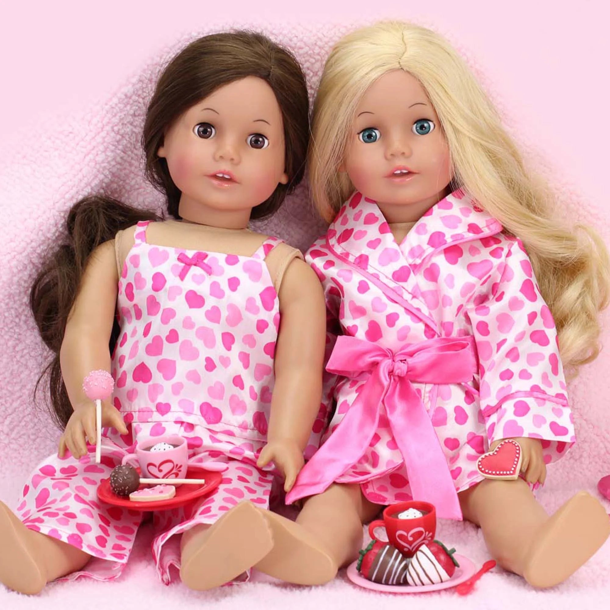 Red/Pink Dessert Set for 18 Inch Dolls U406