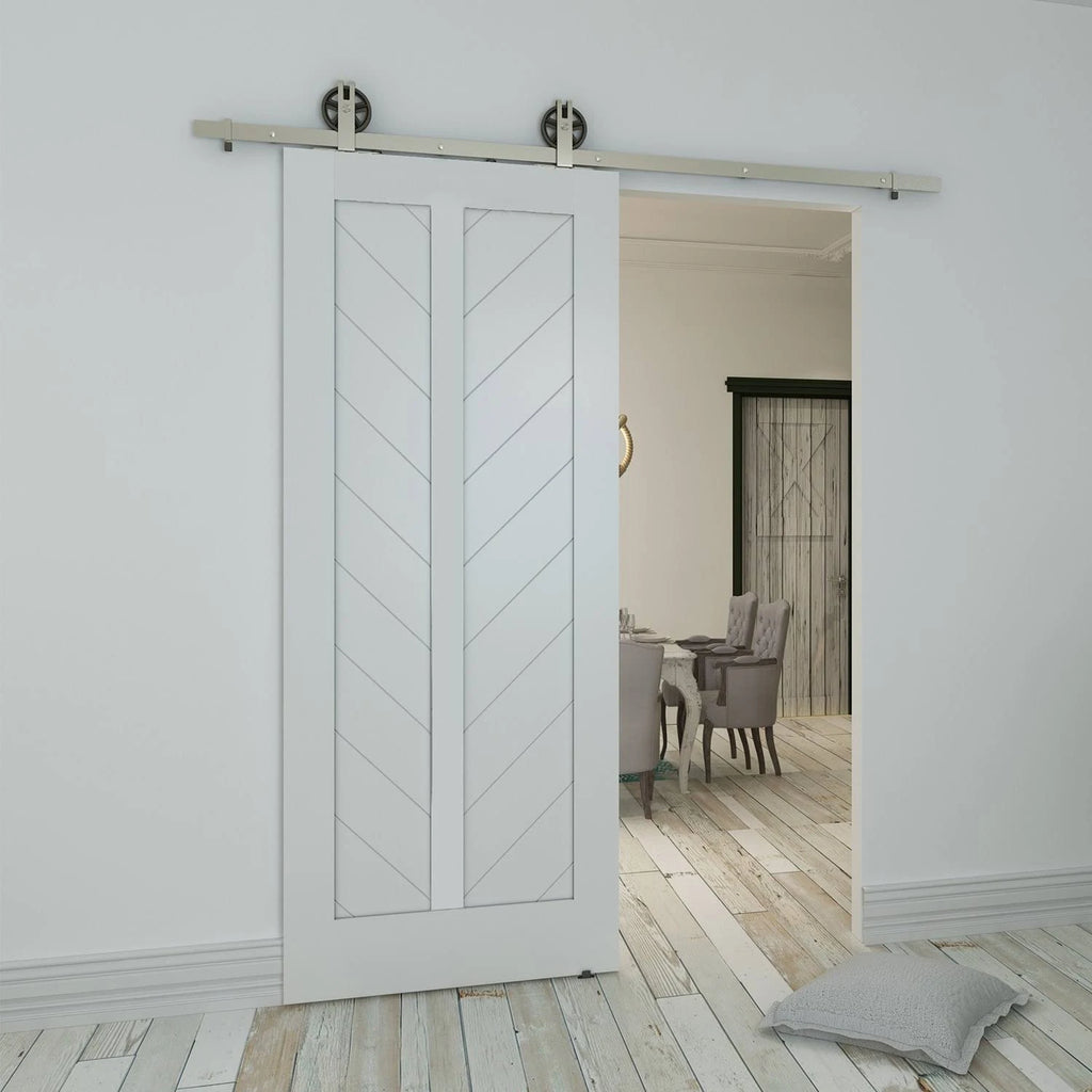 MDF Primed White Interior Barn Door Slab Y3506