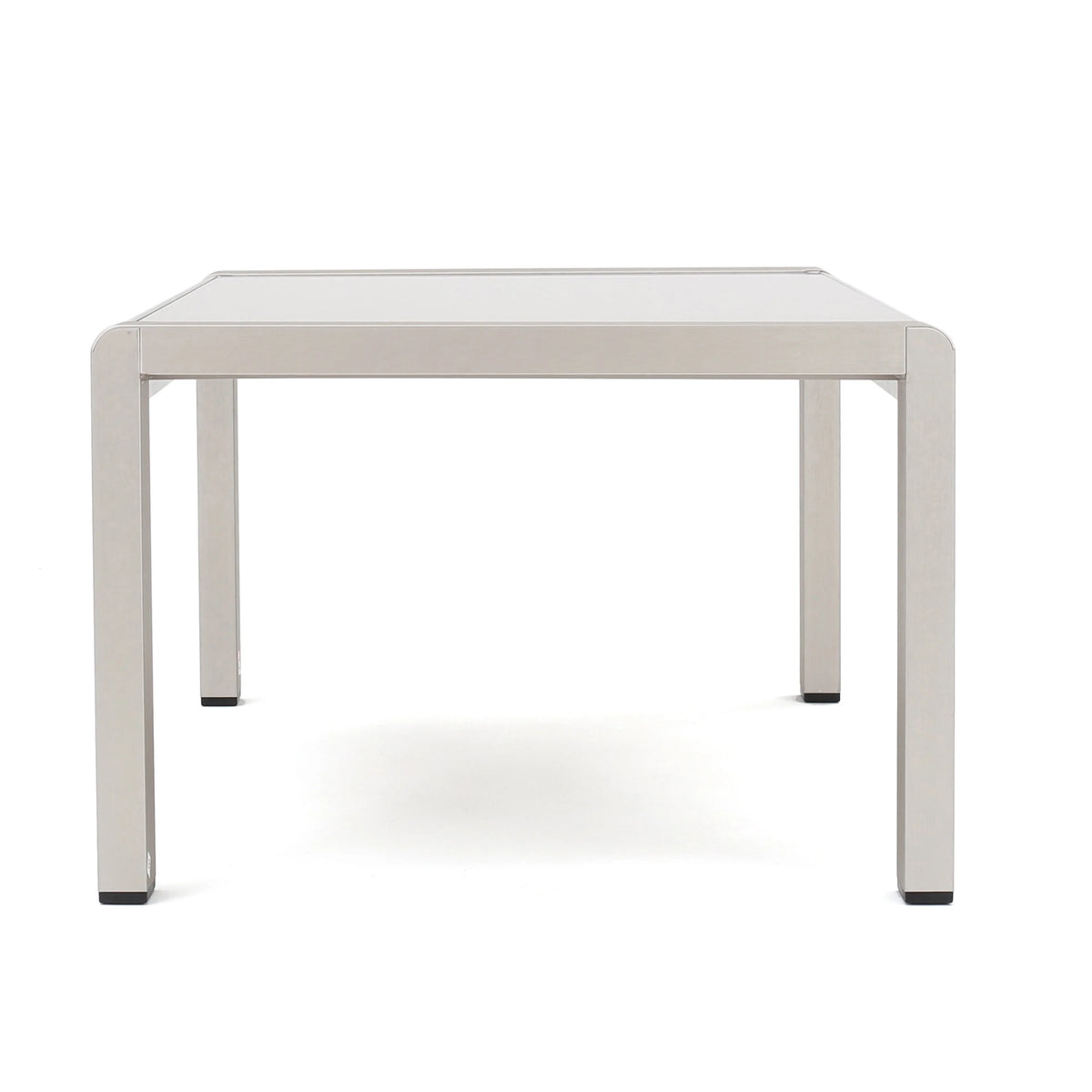 Khaki Aluminum Sofa Set with Glass Table and Cushions D892625