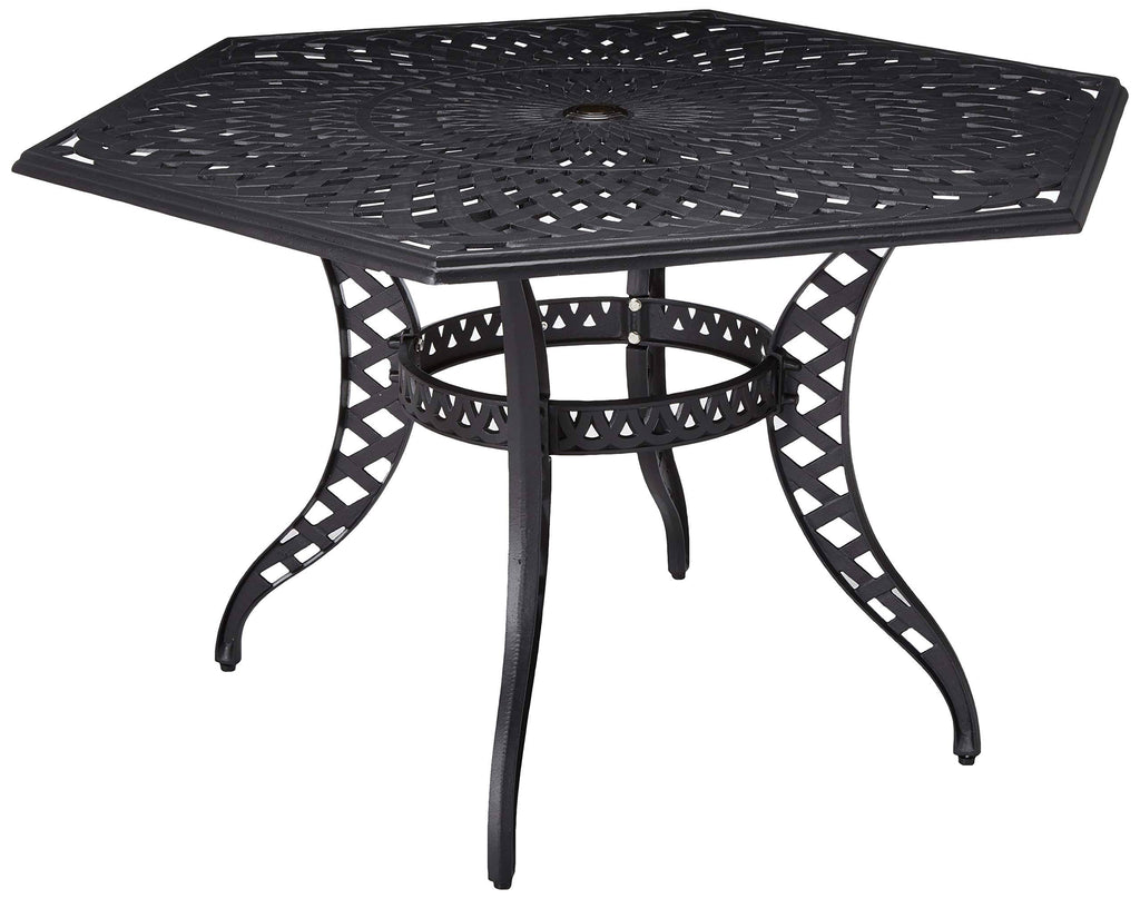 Black Sand Cast Aluminum Hexagon Table T704560