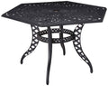 Black Sand Cast Aluminum Hexagon Table T704560