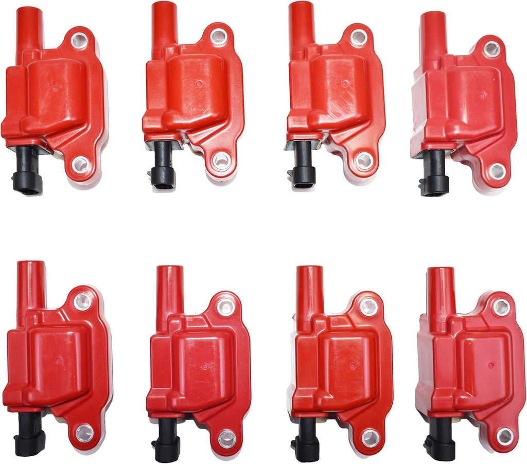 Red Ignition Coil Pack of 8 R571