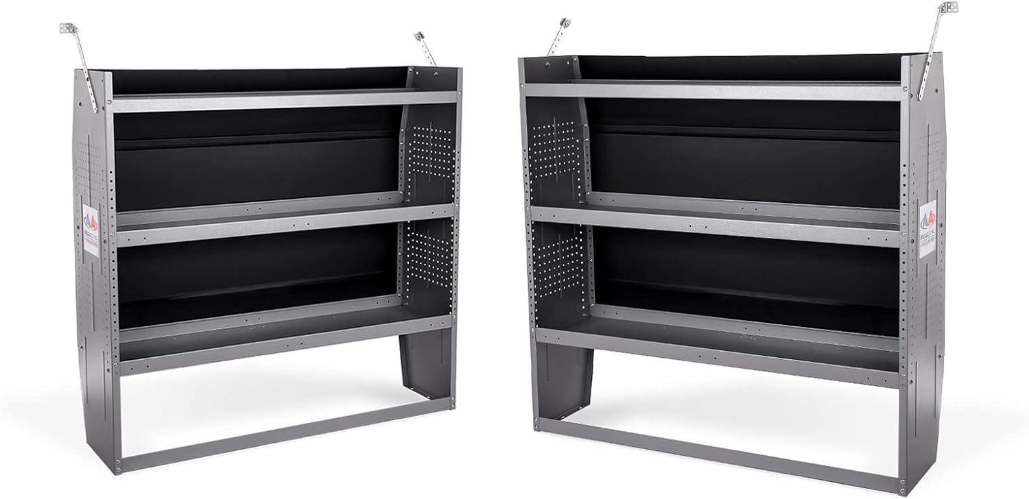 Steel Van Shelving Storage System, Set of 2, 32" W x 46" H x 13" D F477