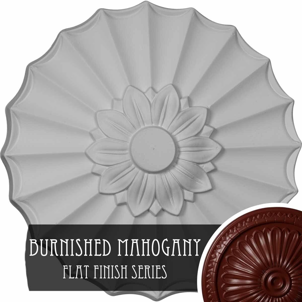 Hand-Painted Brushed Mahogany Ceiling Medallion R556