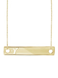 14K Gold Over Silver Bar Necklace J995