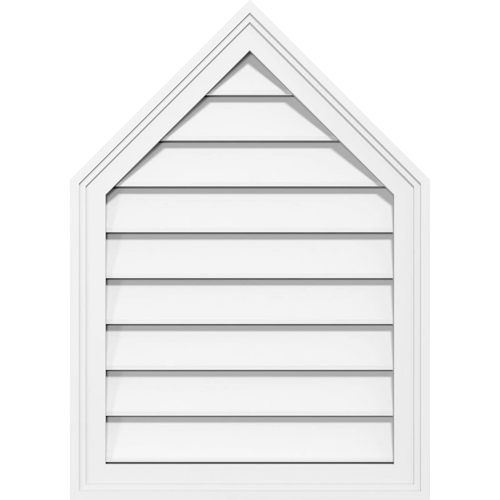 Peaked Top Surface Mount PVC Gable Vent C3882
