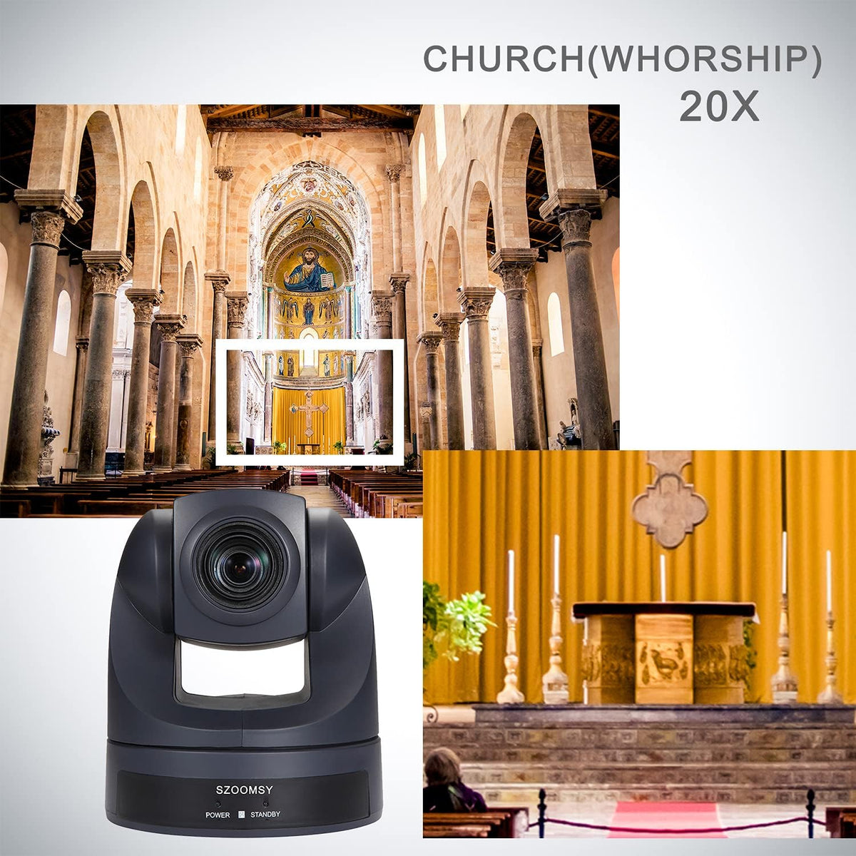 HD 1080P USB PTZ 20X Optical Zoom Webcam J51518