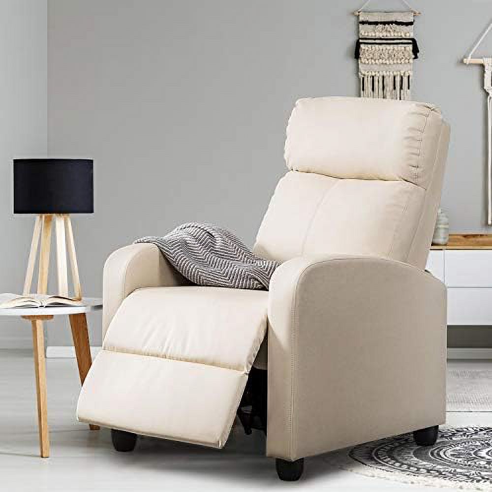 Silver Gray PU Leather Single Recliner Chair M689503