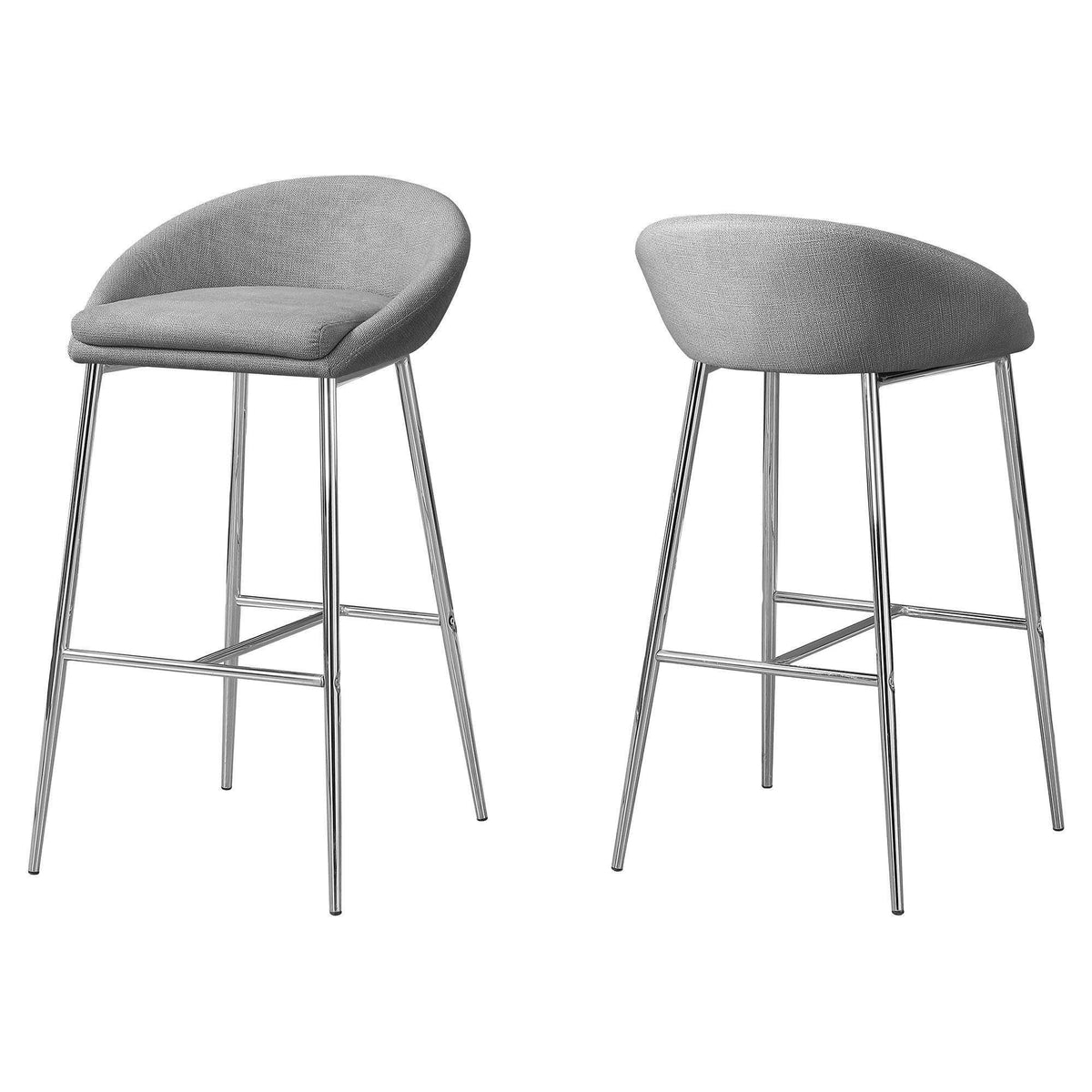 Gray Set of 2 Barstools O96666