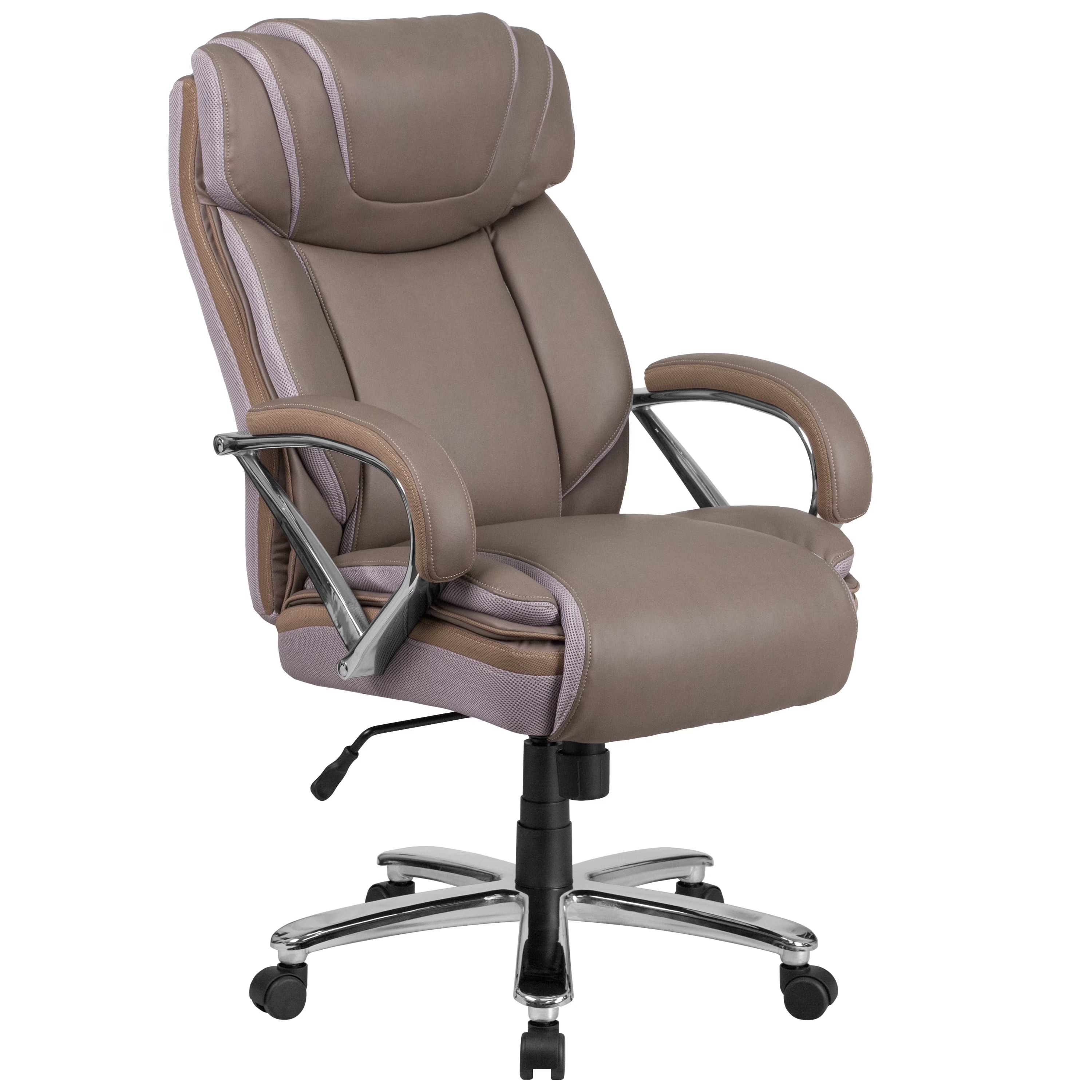 Taupe LeatherSoft Executive Swivel Office Chair Q4688