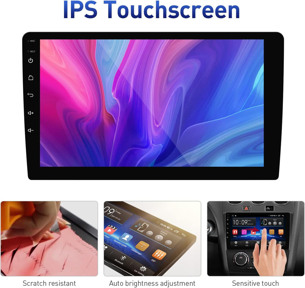 Car Radio Navigation Stereo with Carplay Android Auto Bluetooth FM AM RDS AHD Rear View Camera H462