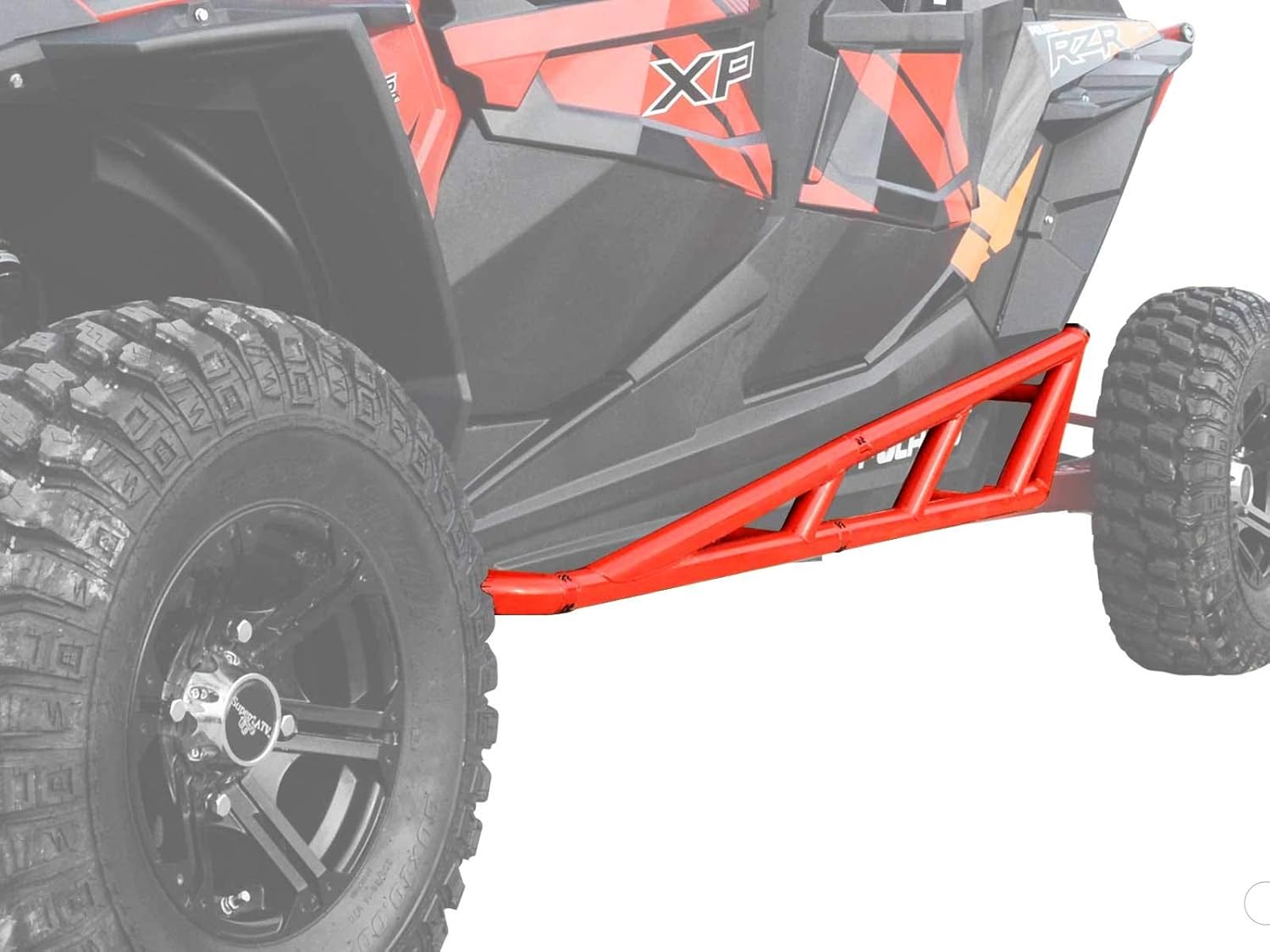 Red Nerf Bars with UV-Resistant Powder Coat Finish X282