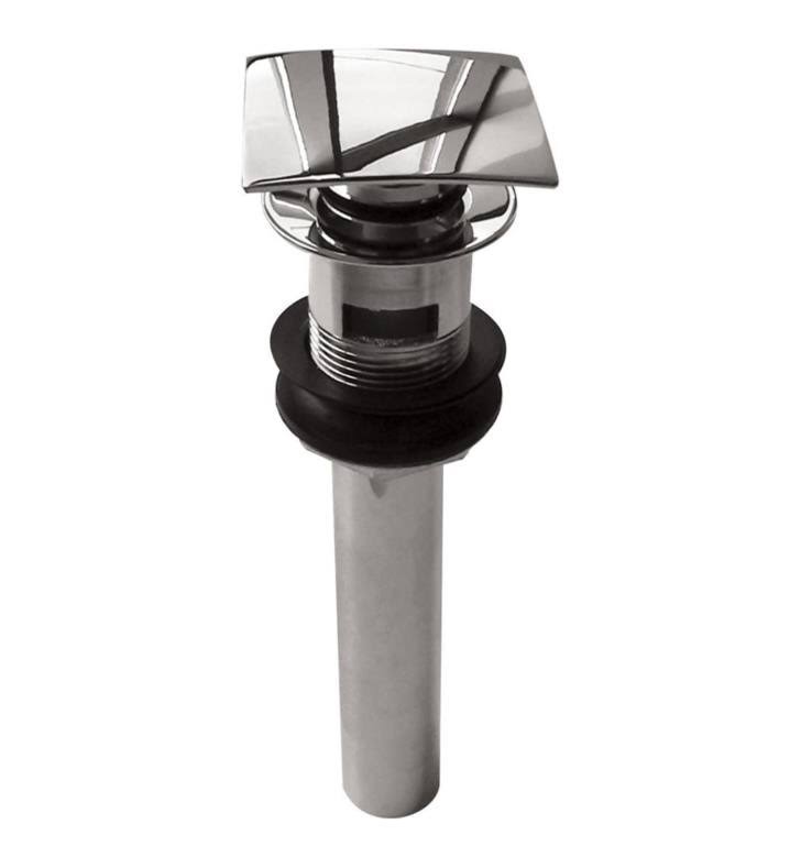 1-1/4x22 Square Press Pop-Up Drain with Overflow D702