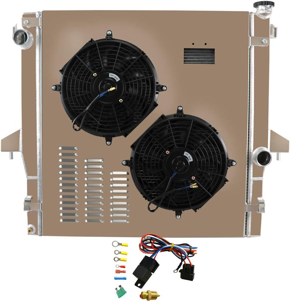 3 Row Core Aluminum Radiator with Shroud Fan and Relay G95692