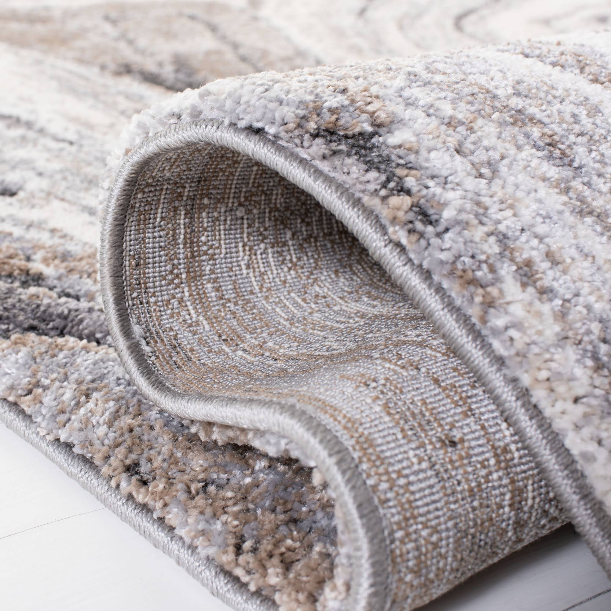 Shag Rug Grey / Beige 4-5 x 6-5 J7428