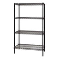 Black Wire Shelving 4-Shelf Starter Units R7763
